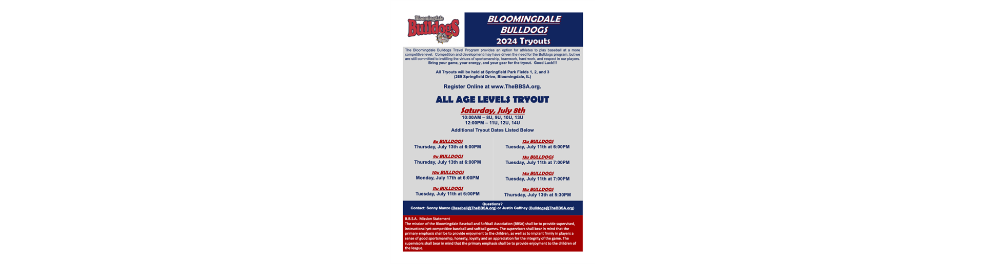 Bulldogs Tryouts
