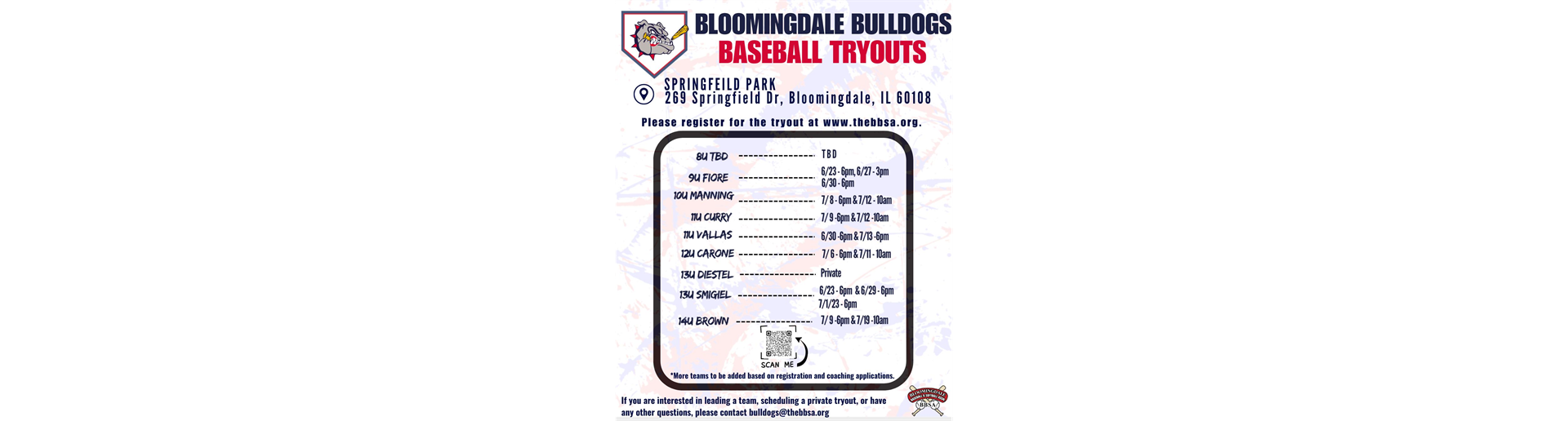 Bloomingdale Bulldogs Tryouts