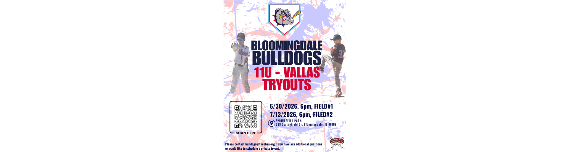 New 11U Bulldogs team tryouts!
